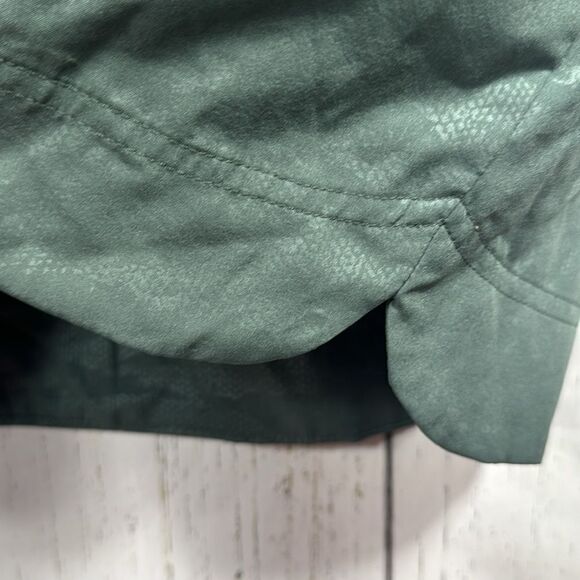 Orvis Embossed Green Pockets Activewear Gym Travel Elastic Waist  Skirt Skort - Picture 13 of 16